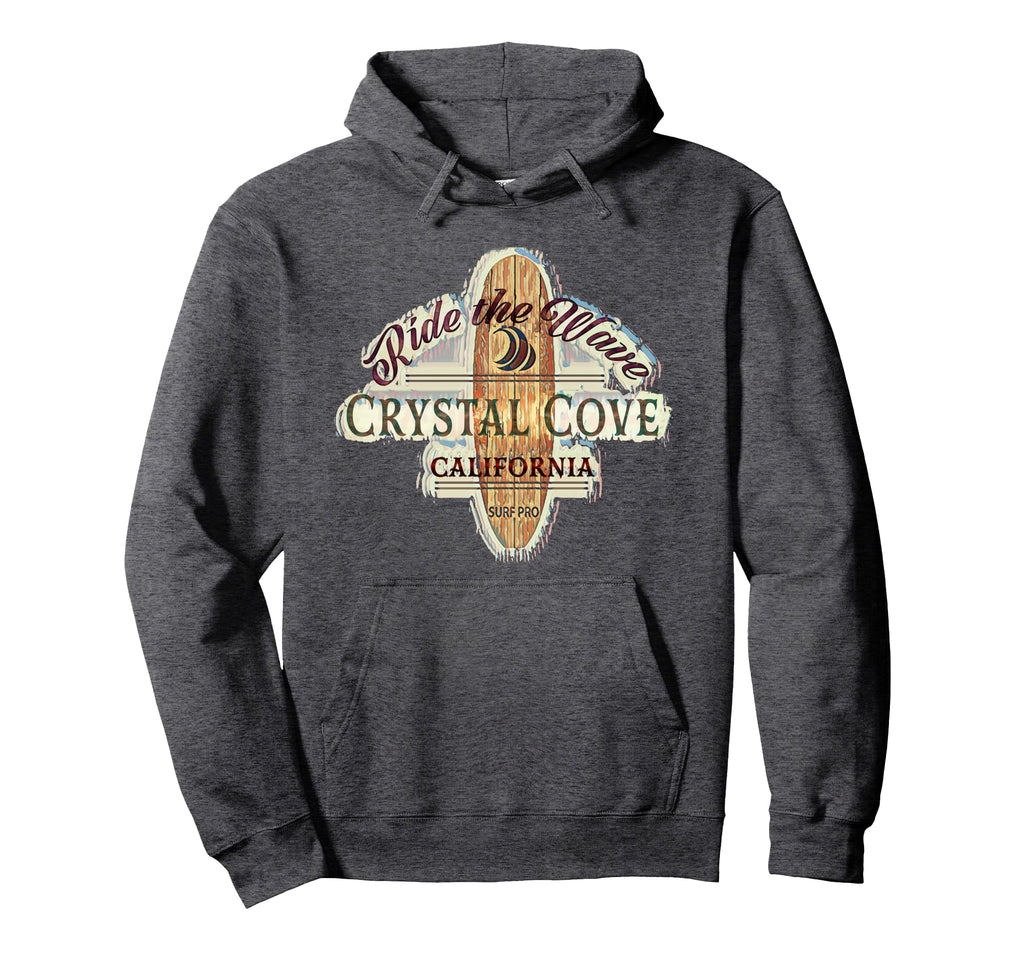 Crystal Cove Surfing Distressed Hoodie - Streetwear Style for Adults - T-Shirt, Sweatshirt, Hoodie