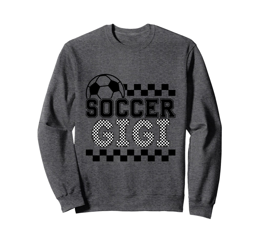 Soccer Gigi Checker Checkered Sweatshirt - Trendy Graphic for Adults - T-Shirt, Sweatshirt, Hoodie
