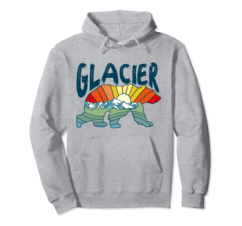 Glacier National Park Grizzly Bear Hoodie - Aesthetic Graphic Men Women - T-Shirt, Sweatshirt, Hoodie