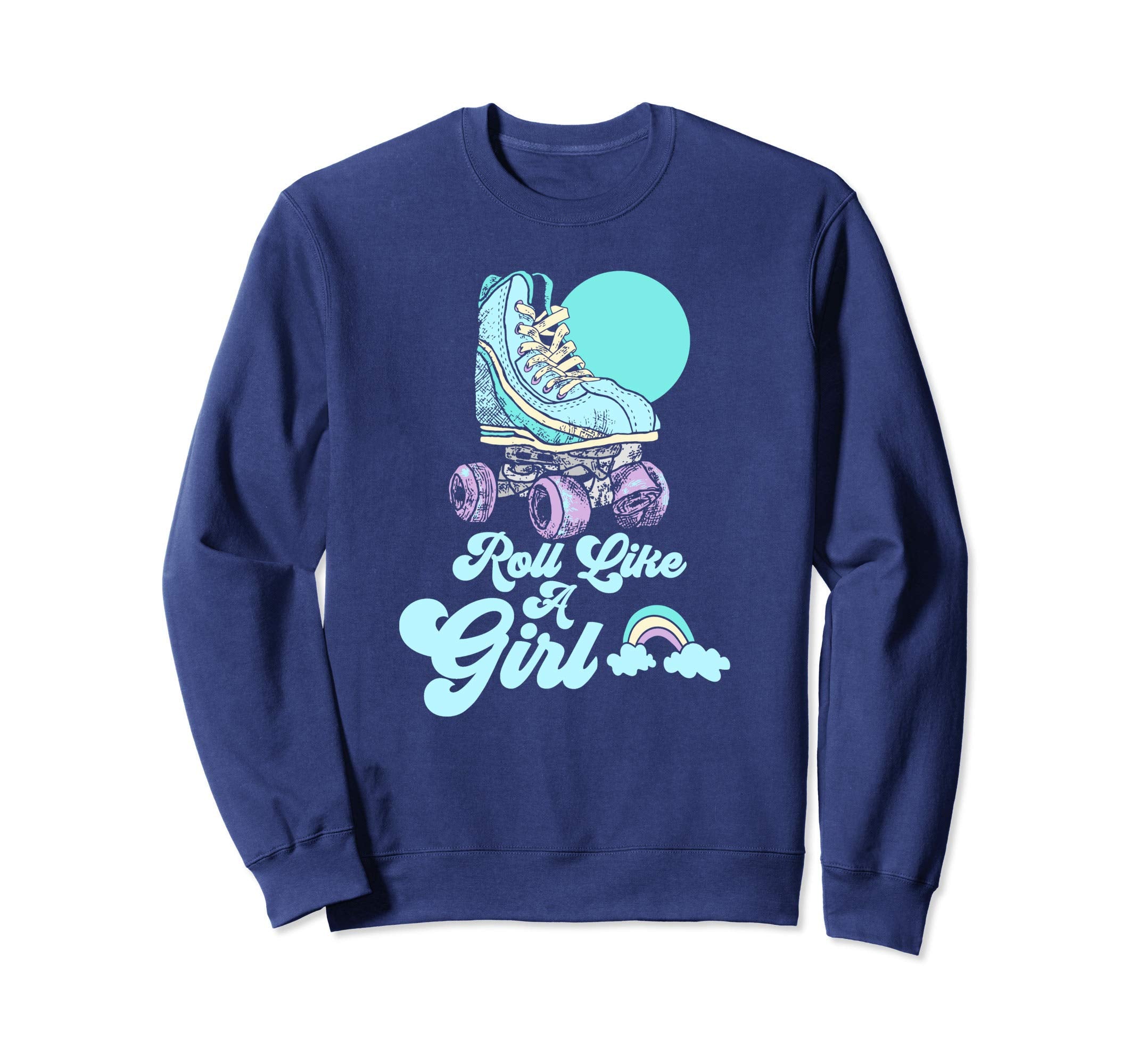 Roll Like Minimalist Roller Skate Sweatshirt - Trendy Graphic Unisex - T-Shirt, Sweatshirt, Hoodie