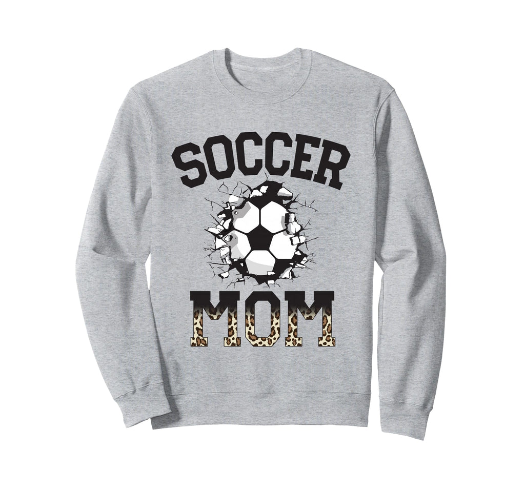 Womens Soccer Leopard Mom Soccer Sweatshirt - Minimalist Print Men Women - T-Shirt, Sweatshirt, Hoodie