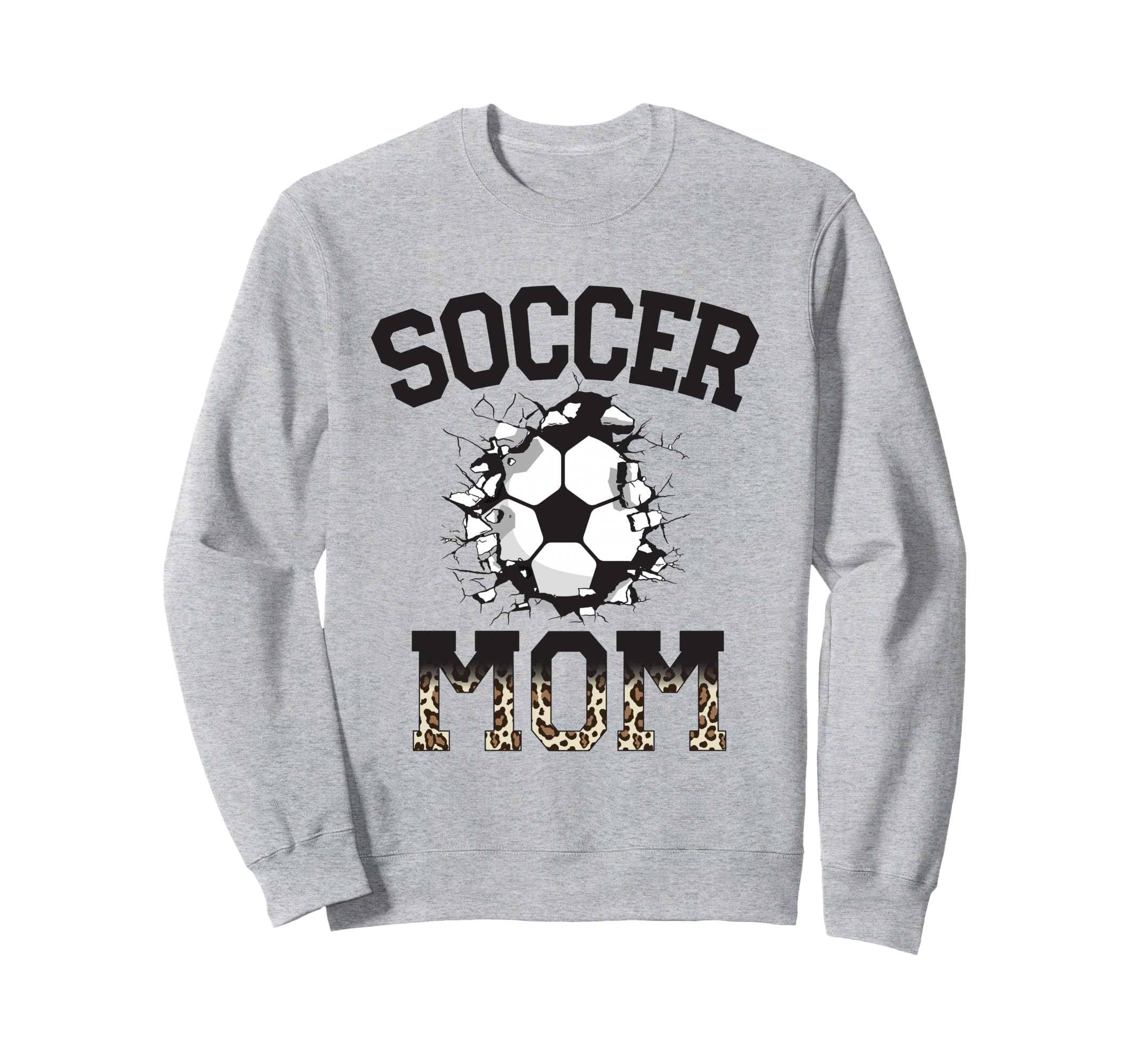 Womens Soccer Leopard Mom Soccer Sweatshirt - Minimalist Print Men Women - T-Shirt, Sweatshirt, Hoodie