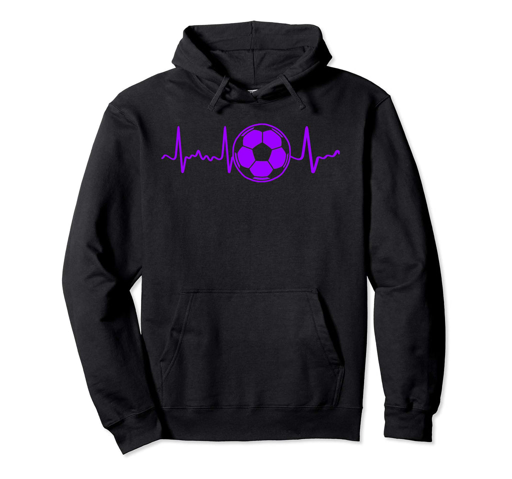 Soccer Players Purple Soccer Ball Hoodie - Unique Graphic for Adults - T-Shirt, Sweatshirt, Hoodie