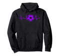 Soccer Players Purple Soccer Ball Hoodie - Unique Graphic for Adults - T-Shirt, Sweatshirt, Hoodie