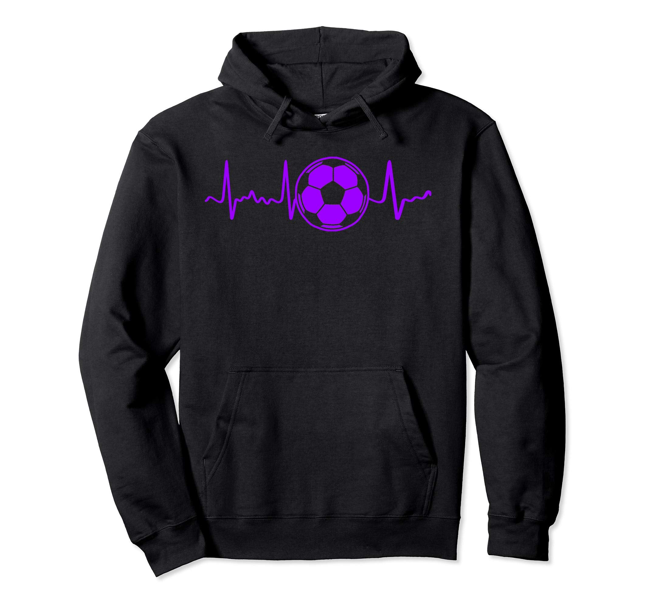 Soccer Players Purple Soccer Ball Hoodie - Unique Graphic for Adults - T-Shirt, Sweatshirt, Hoodie
