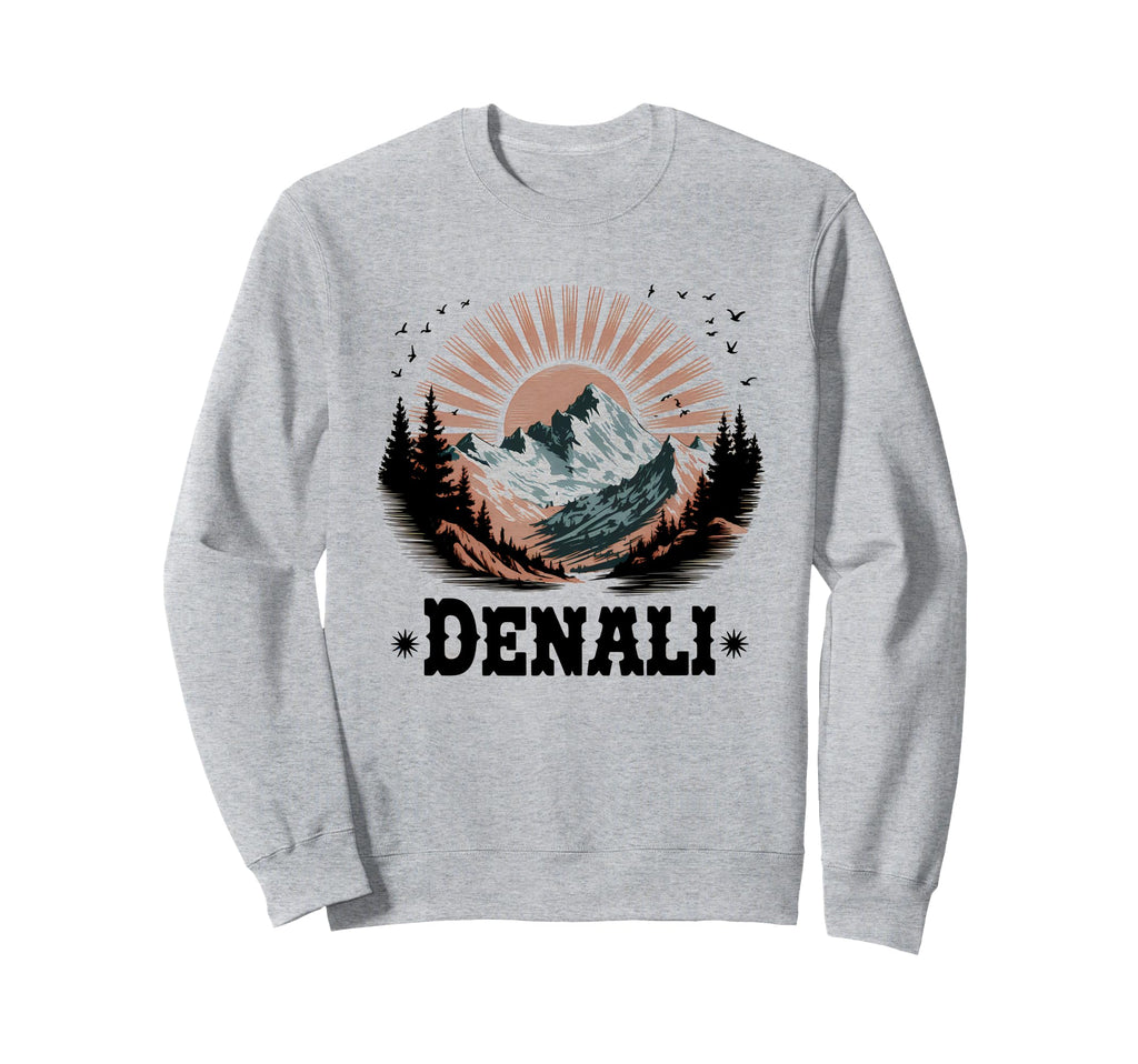 Denali Est 1917 Alaska National Park Sweatshirt - Unique Graphic for Adults - T-Shirt, Sweatshirt, Hoodie