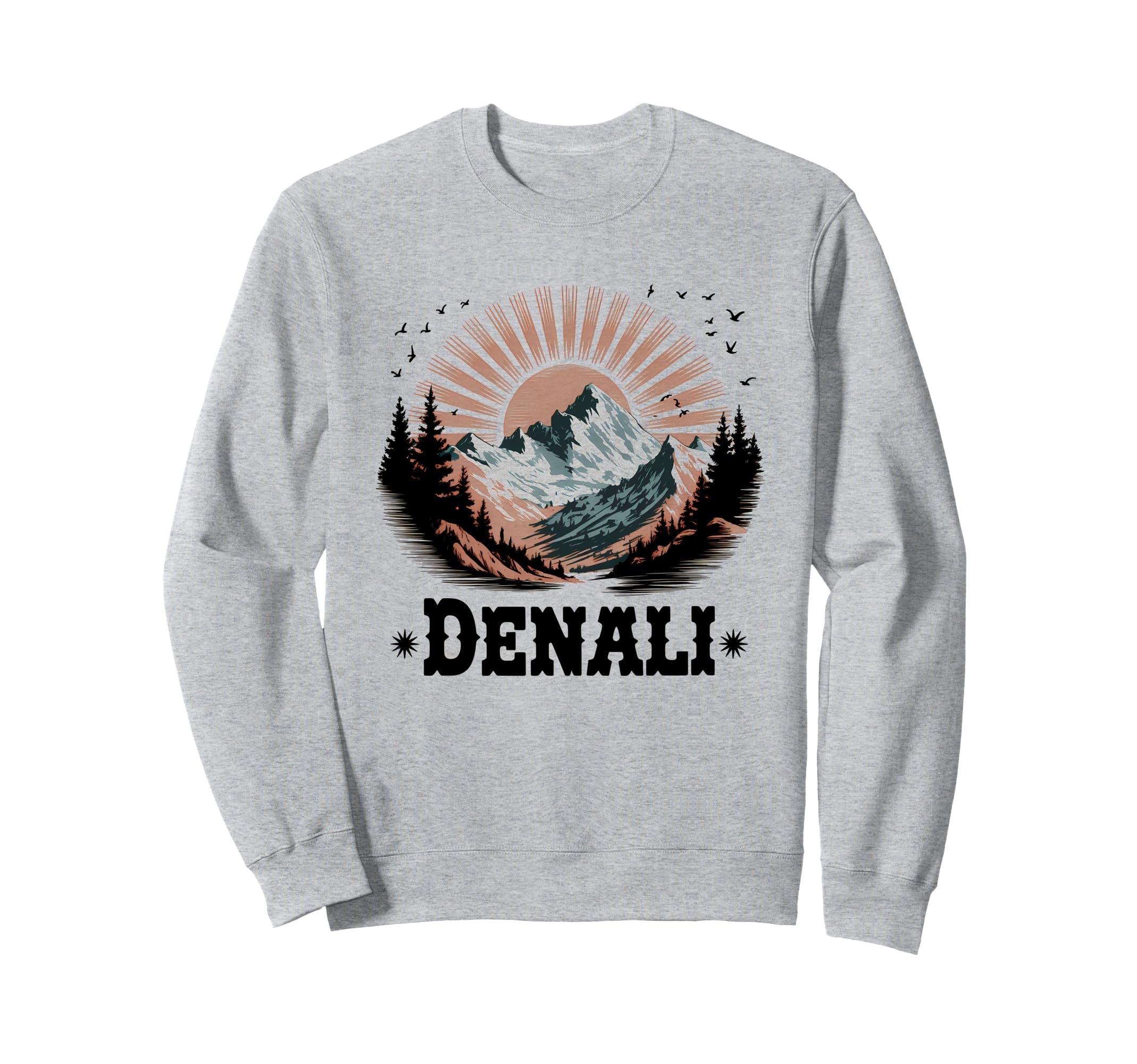 Denali Est 1917 Alaska National Park Sweatshirt - Unique Graphic for Adults - T-Shirt, Sweatshirt, Hoodie