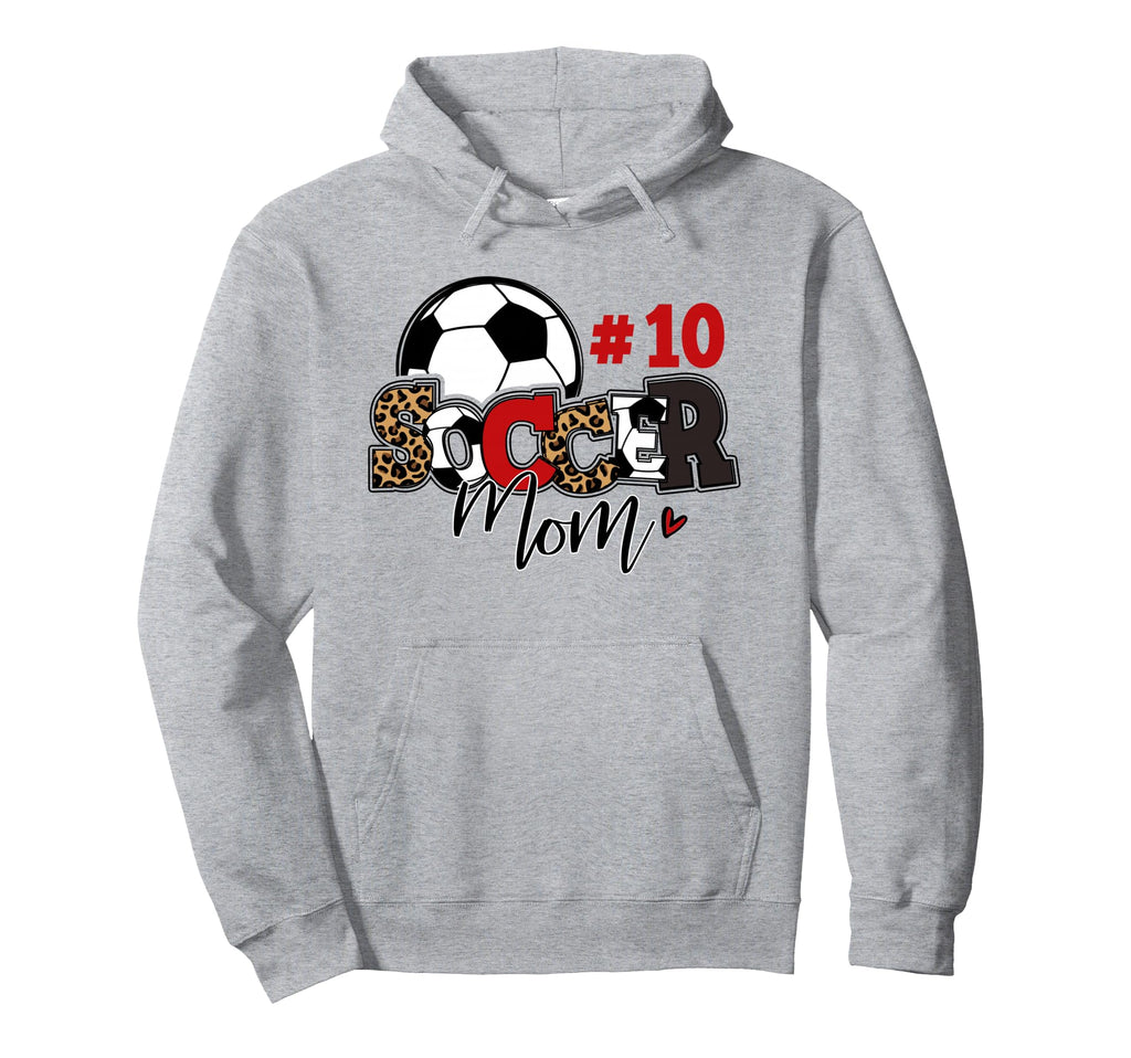 Soccer Mom 10 Custom Number Mothers Hoodie - Streetwear Style for Adults - T-Shirt, Sweatshirt, Hoodie