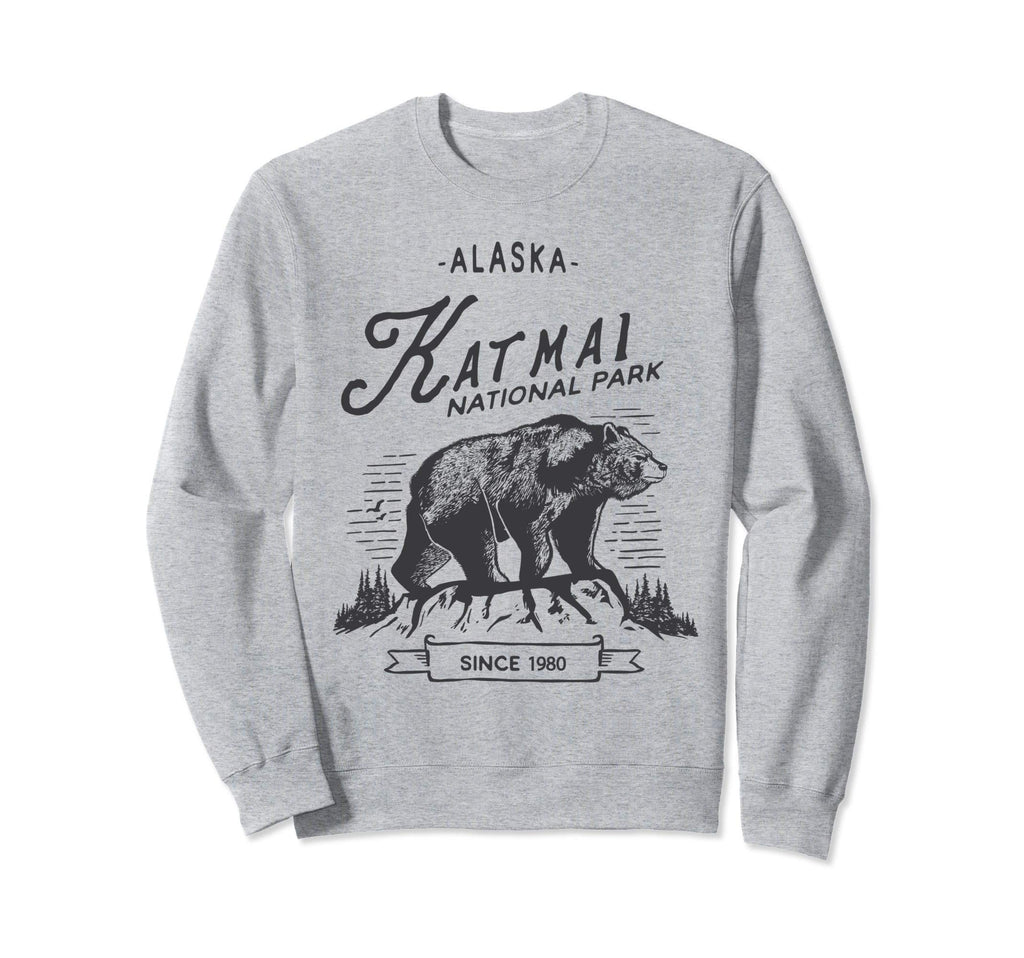 Katmai National Park Bear Alaska Sweatshirt - Custom Art Print Men Women - T-Shirt, Sweatshirt, Hoodie