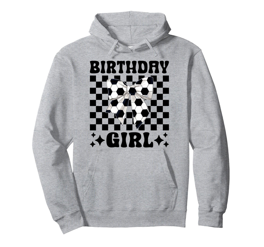 Birthday Soccer Coquette Bow Hoodie - Novelty Apparel for Adults - T-Shirt, Sweatshirt, Hoodie