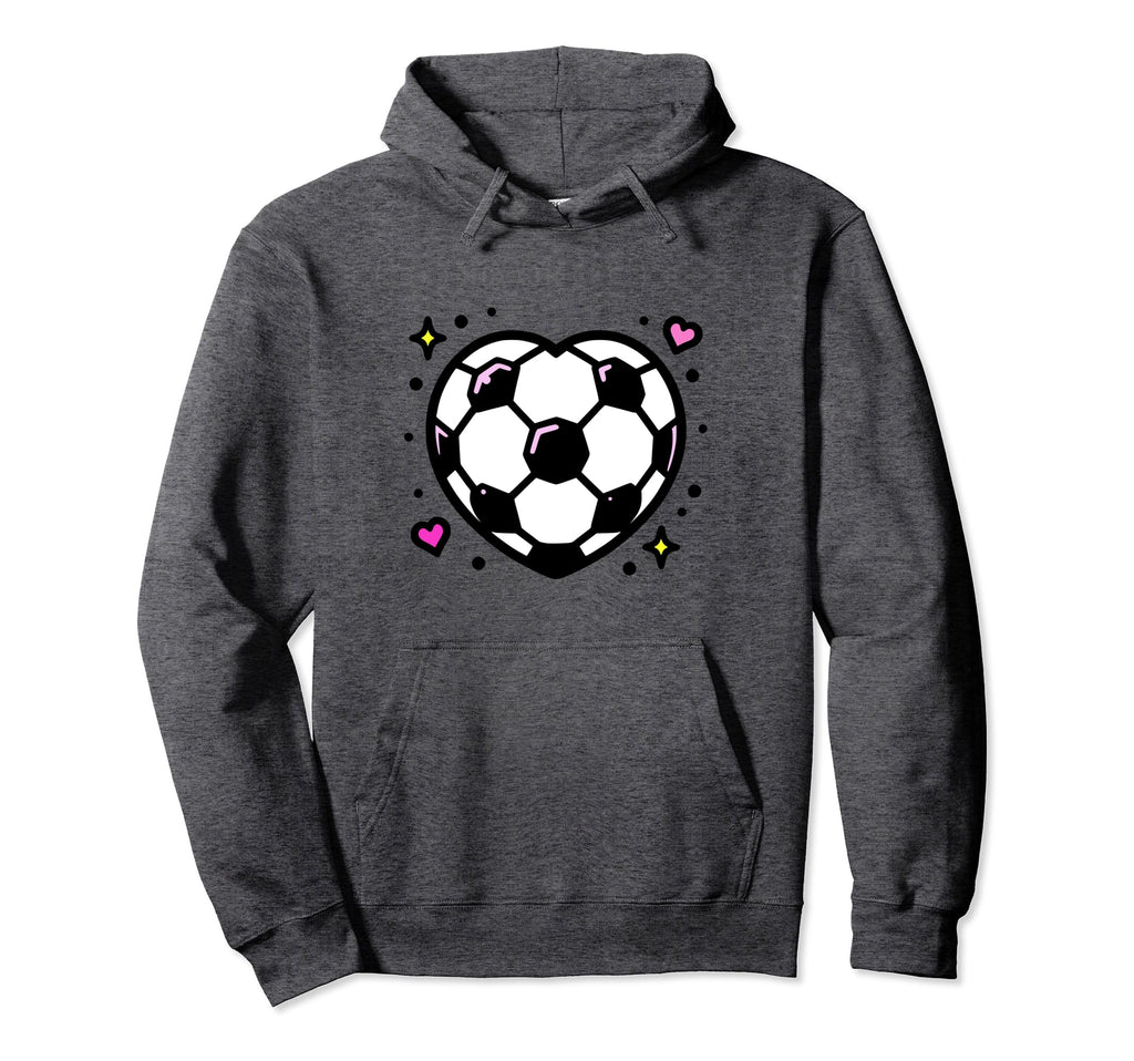 Soccer Ball Heart Mom Fan Casual Hoodie - Trendy Graphic for Adults - T-Shirt, Sweatshirt, Hoodie