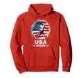 American Flag Soccer Womens Soccer Hoodie - Aesthetic Graphic Men Women - T-Shirt, Sweatshirt, Hoodie