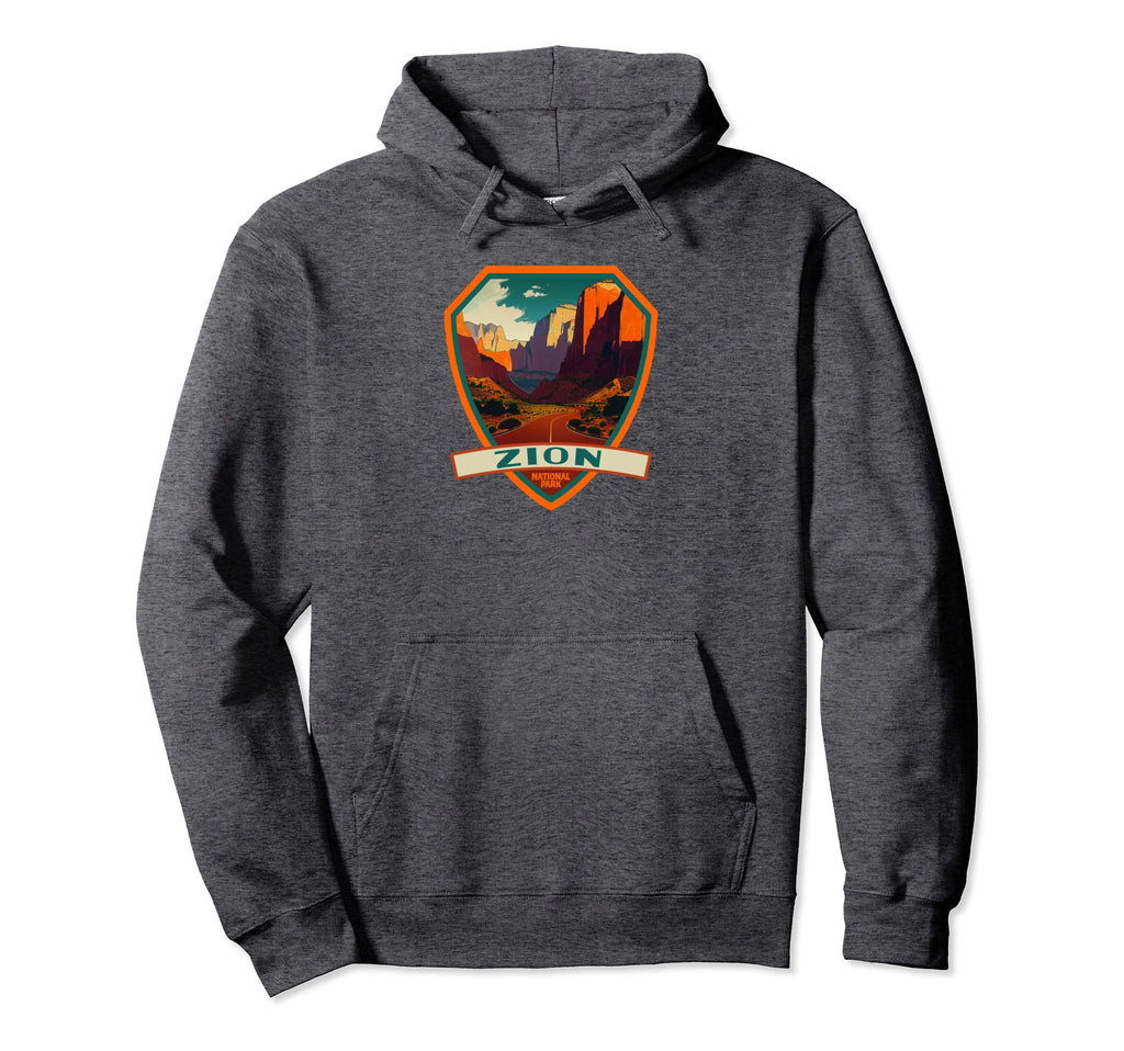 Zion National Park Wpa Badge Hoodie - Streetwear Style for Adults - T-Shirt, Sweatshirt, Hoodie
