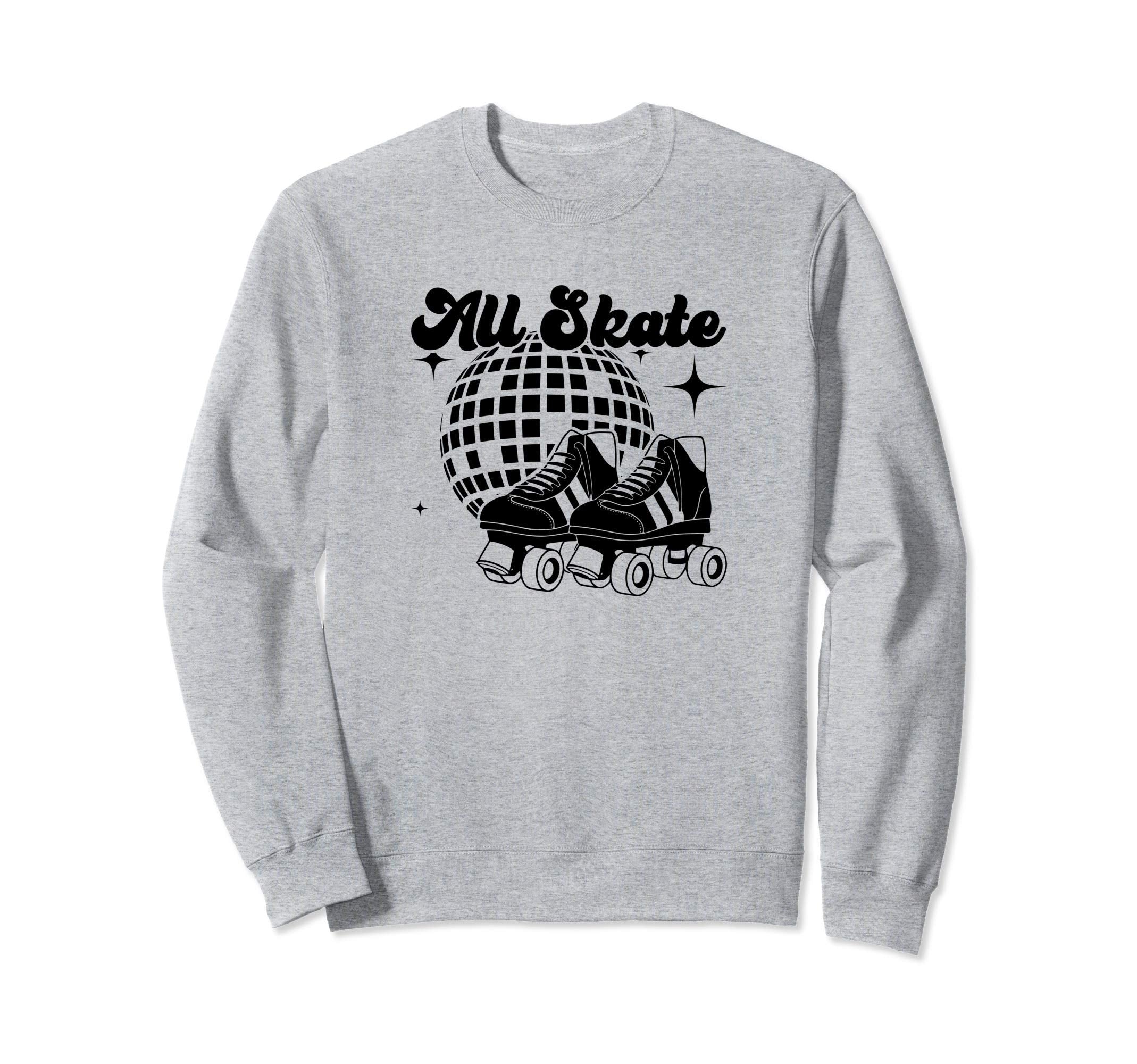All Skate 70S Disco Roller Sweatshirt - Custom Art Print for Adults - T-Shirt, Sweatshirt, Hoodie