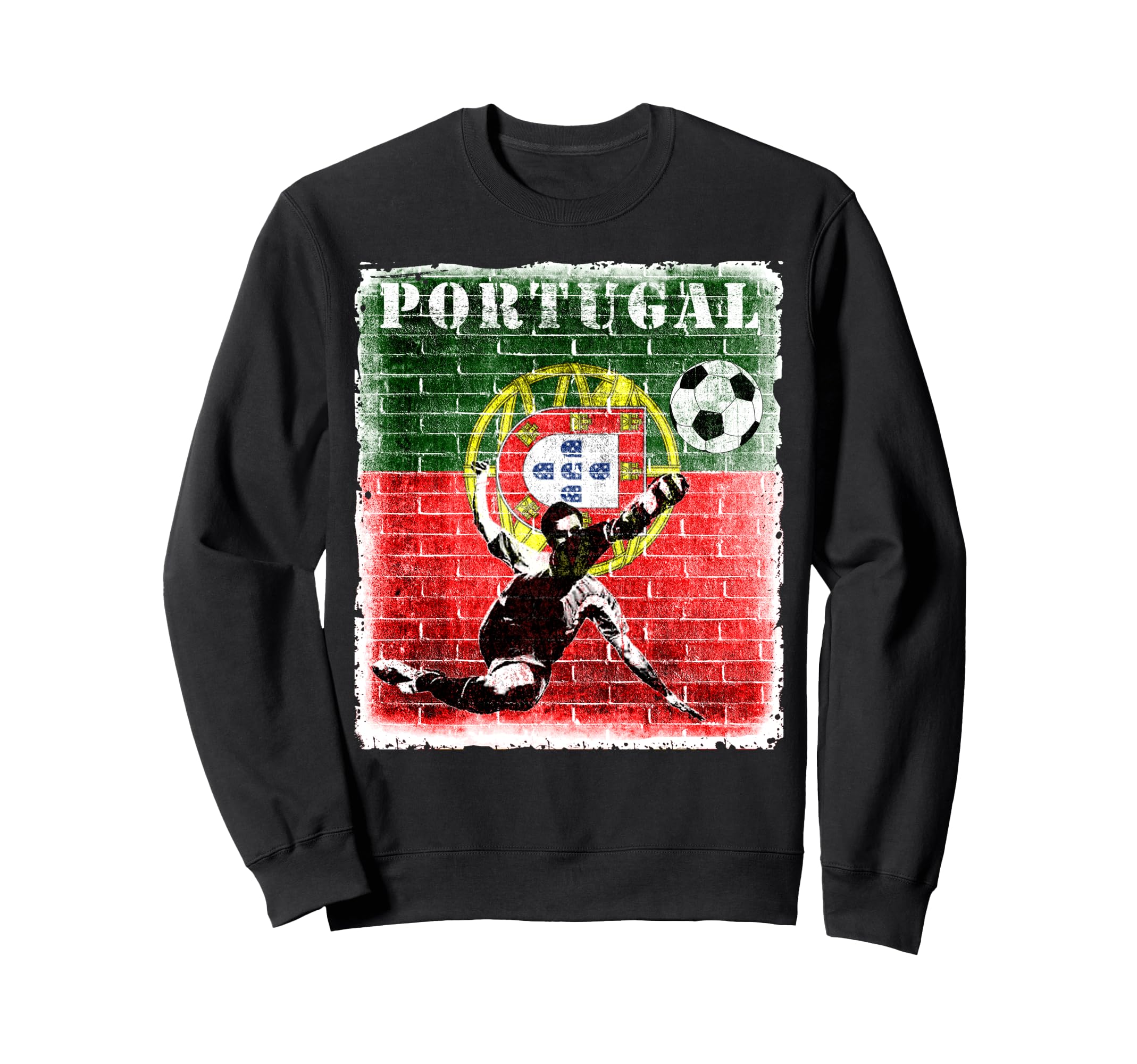 Portuguese Flag Soccer Football Sweatshirt - Casual Everyday Wear Unisex - T-Shirt, Sweatshirt, Hoodie