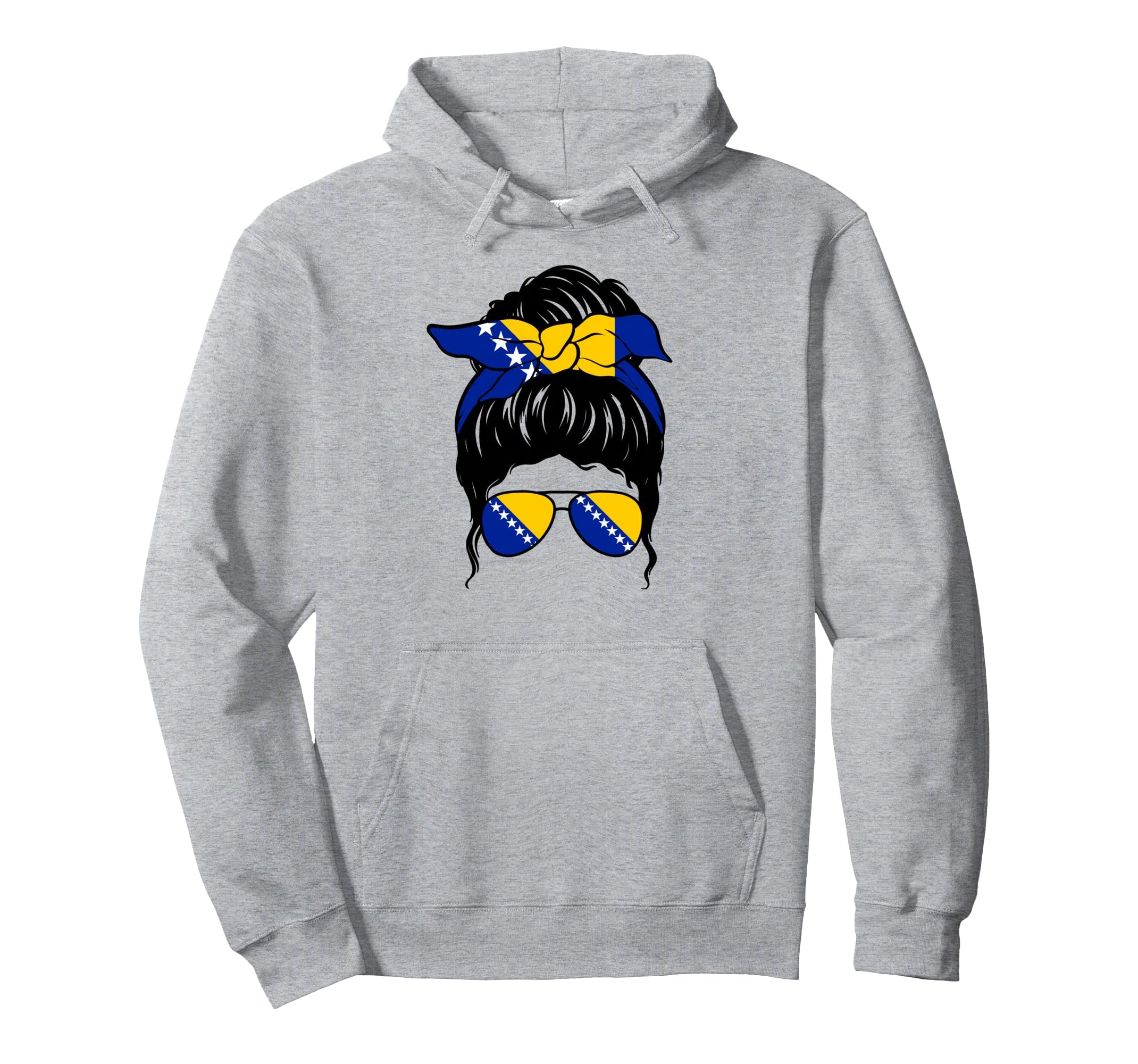Bosnian Bosnia And Herzegovina Flag Hoodie - Custom Art Print for Adults - T-Shirt, Sweatshirt, Hoodie