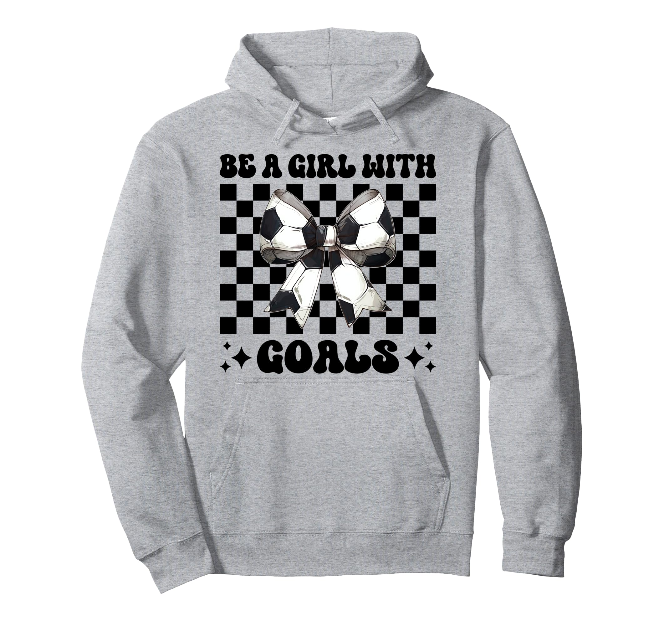 Be Goals Soccer Coquette Bow Hoodie - Custom Art Print Men Women - T-Shirt, Sweatshirt, Hoodie