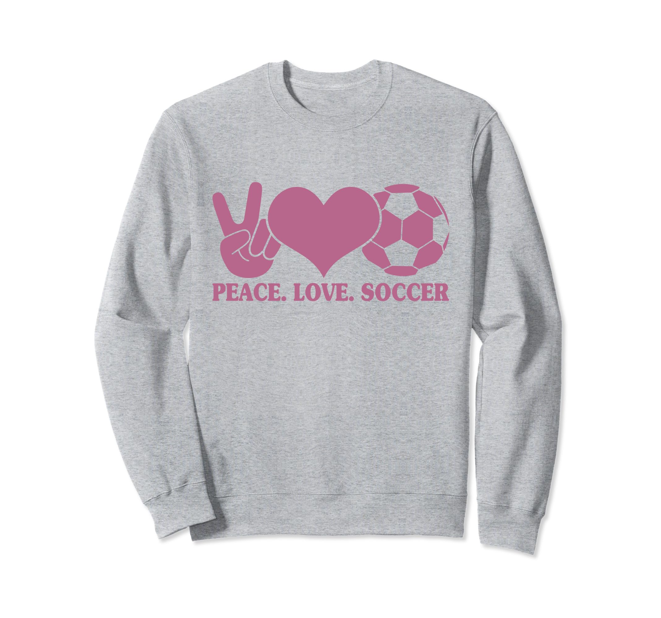 Peace Love Soccer Soccer Player Sweatshirt - Minimalist Print for Adults - T-Shirt, Sweatshirt, Hoodie