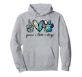 Peace Love Dogs Hoodie - Trendy Graphic for Adults - T-Shirt, Sweatshirt, Hoodie