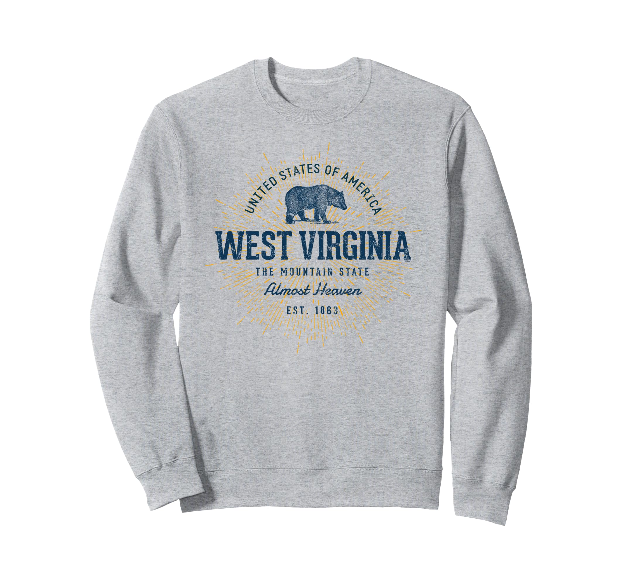 State West Virginia Sweatshirt - Custom Art Print Unisex - T-Shirt, Sweatshirt, Hoodie