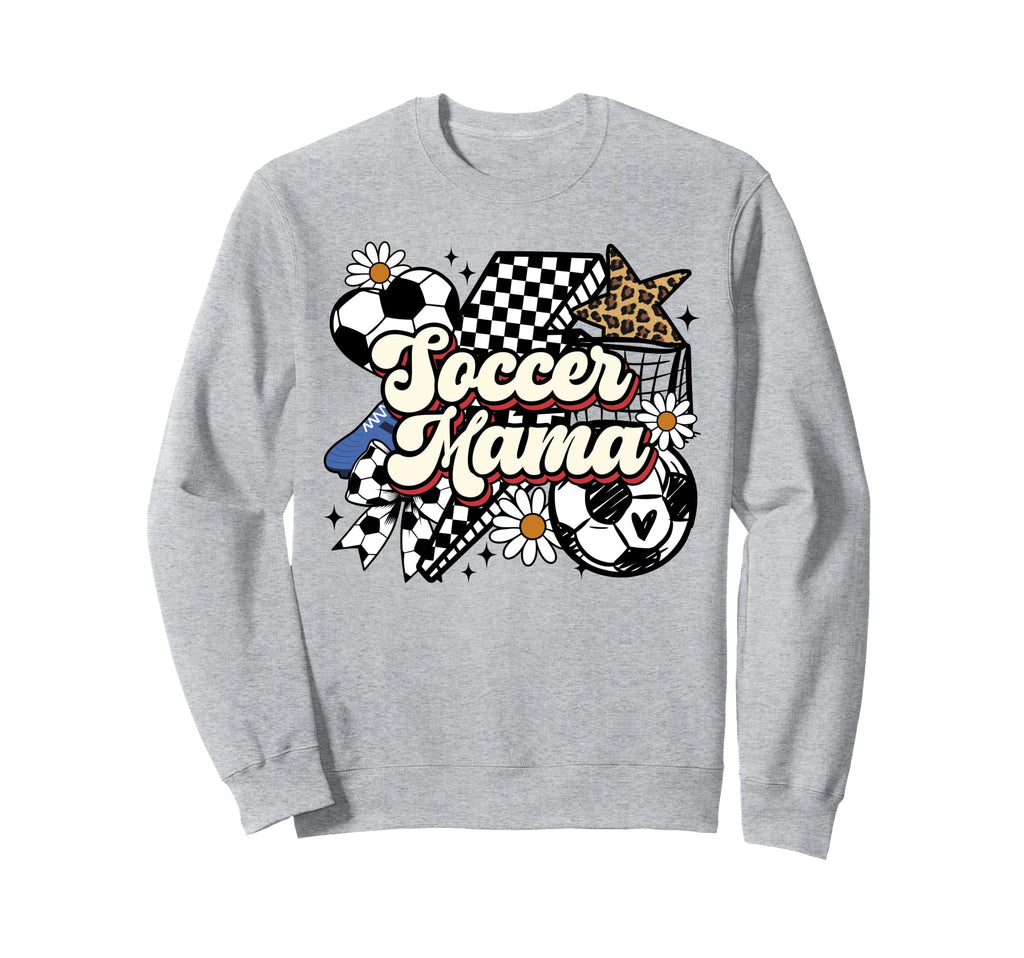 Soccer Mama Funny Leopard Soccer Mom Sweatshirt - Minimalist Print Unisex - T-Shirt, Sweatshirt, Hoodie