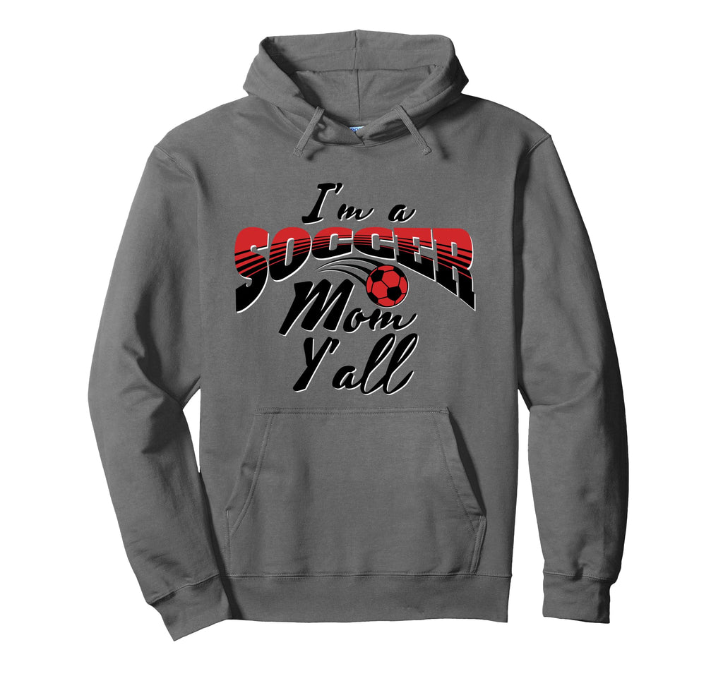 Mom Soccer Lover Soccer Mom Gift Red Hoodie - Graphic Print for Adults - T-Shirt, Sweatshirt, Hoodie