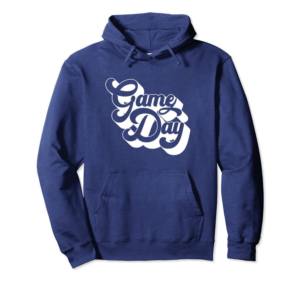 Game Day White Blue Sports Soccer Football Hoodie - Novelty Apparel Unisex - T-Shirt, Sweatshirt, Hoodie