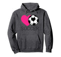 Soccer Lover Heart And Ball Hoodie - Aesthetic Graphic for Adults - T-Shirt, Sweatshirt, Hoodie