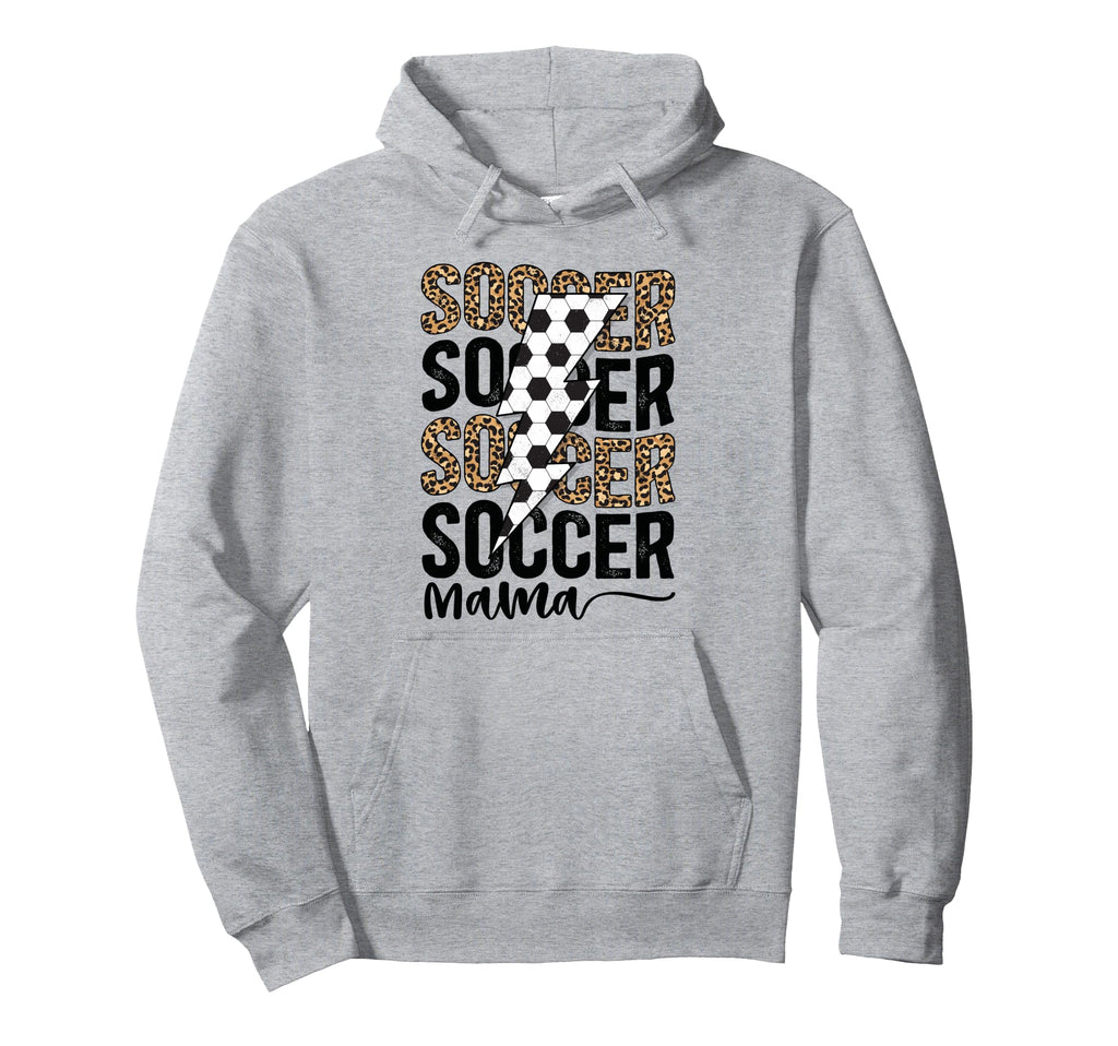 Soccer Mama Leopard Soccer Mom Soccer Hoodie - Novelty Apparel for Adults - T-Shirt, Sweatshirt, Hoodie
