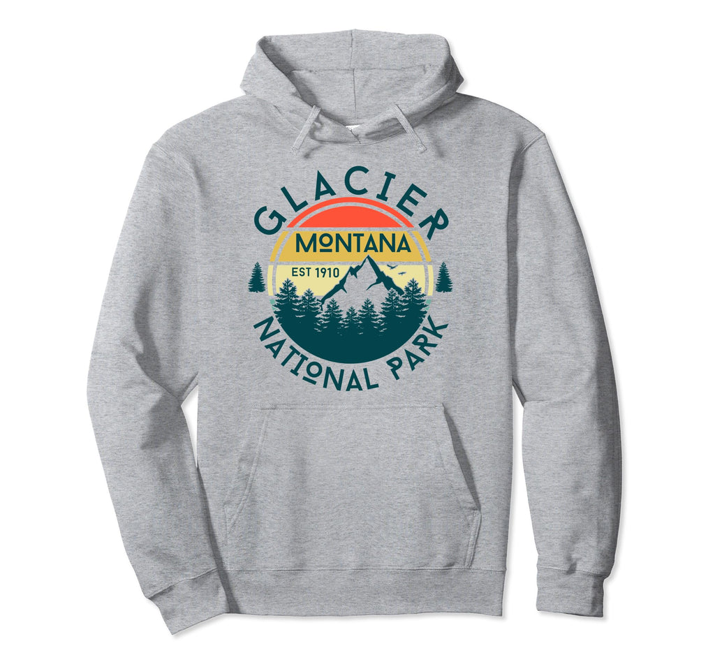 Glacier Montana Nature Hiking Outdoors Hoodie - Unique Graphic Men Women - T-Shirt, Sweatshirt, Hoodie