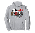 Soccer Mom 95 Custom Number Mothers Day Hoodie - Streetwear Style Unisex - T-Shirt, Sweatshirt, Hoodie