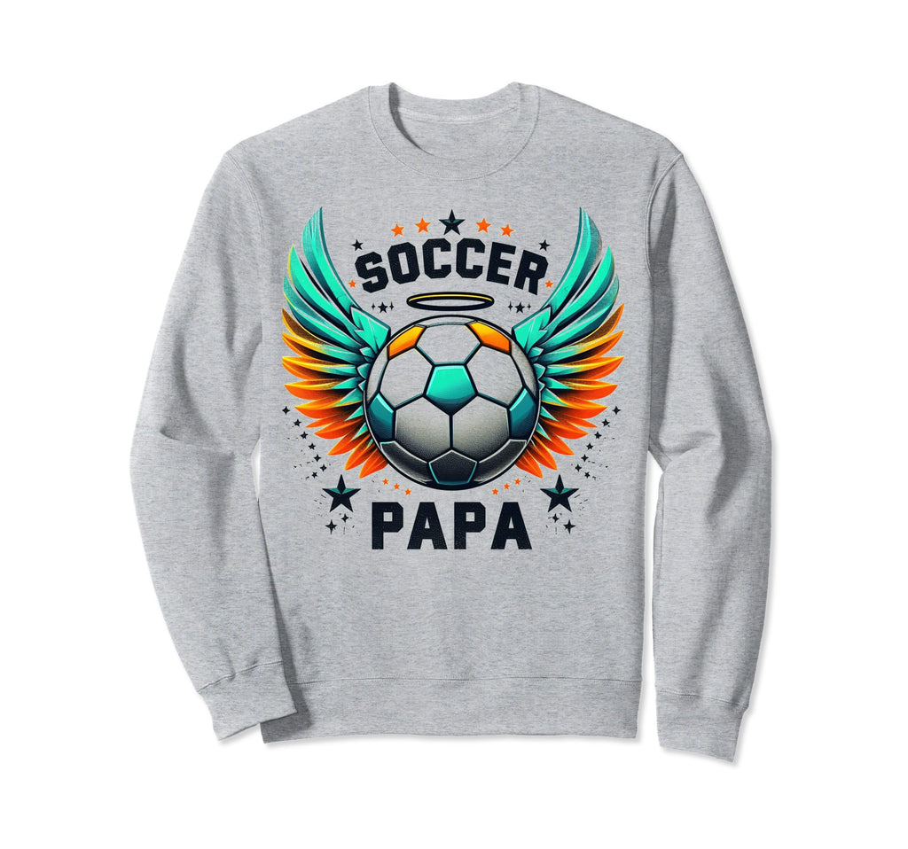 Soccer Papa Family Matching Dad Sweatshirt - Minimalist Print for Adults - T-Shirt, Sweatshirt, Hoodie