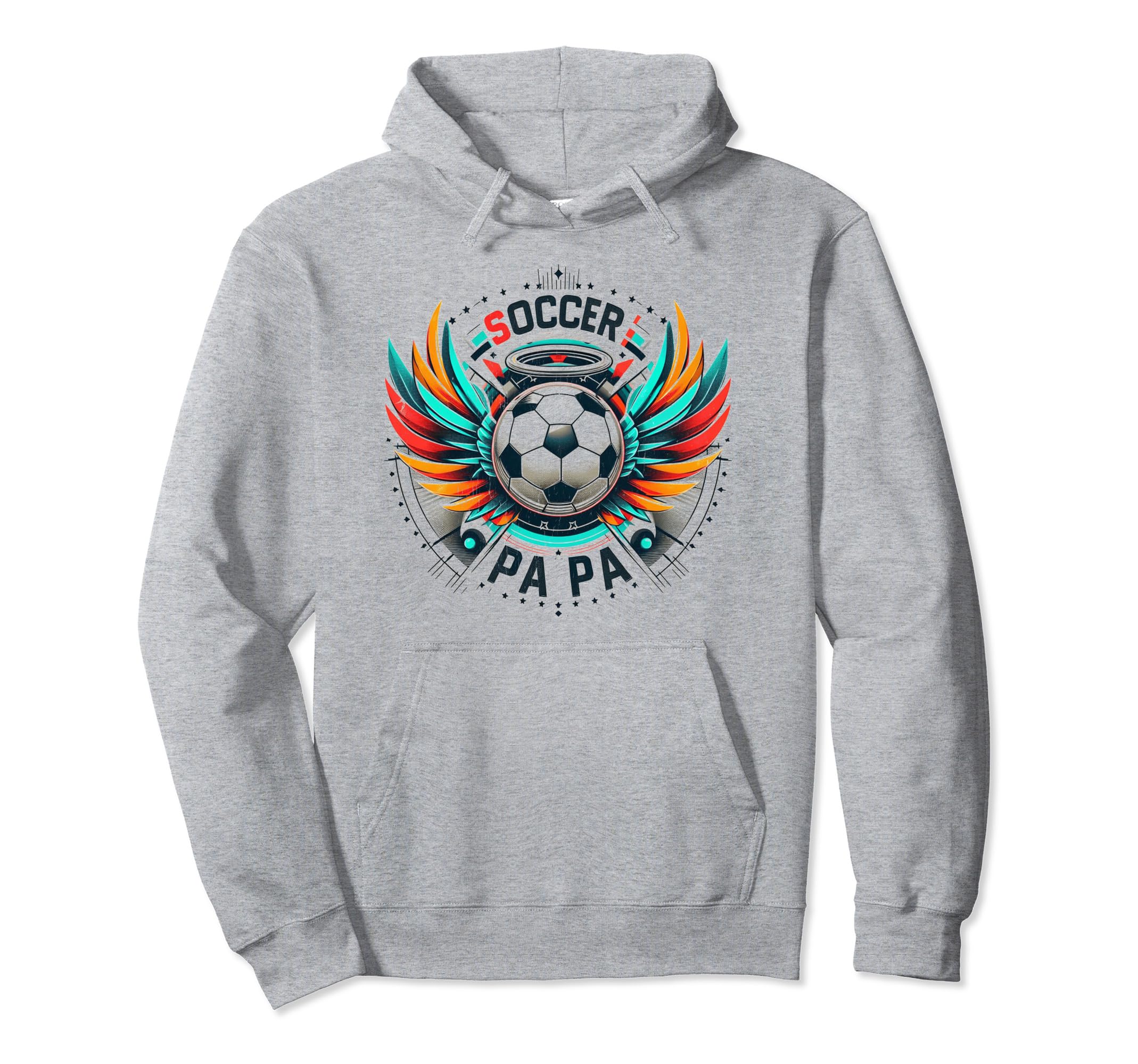 Soccer Papa Family Matching Dad Fathers Day Hoodie - Novelty Apparel Unisex - T-Shirt, Sweatshirt, Hoodie