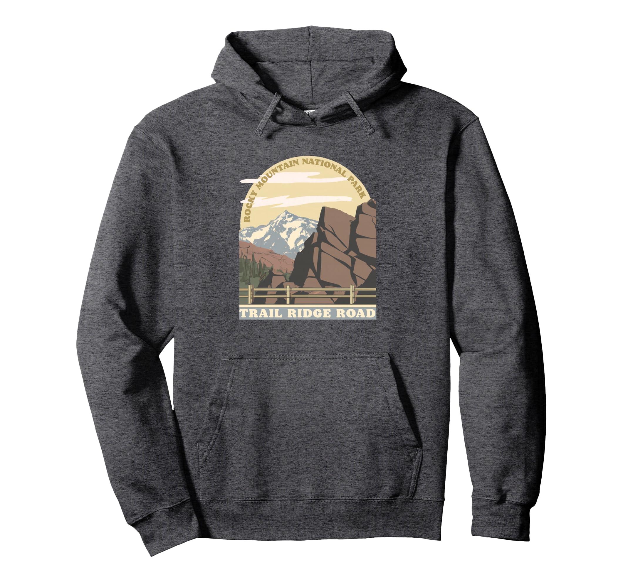 Rocky Mountain National Park Trail Ridge Hoodie - Novelty Apparel Unisex - T-Shirt, Sweatshirt, Hoodie
