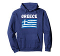 Greece Flag Holiday Grunge Greek Flag Hoodie - Aesthetic Graphic Men Women - T-Shirt, Sweatshirt, Hoodie
