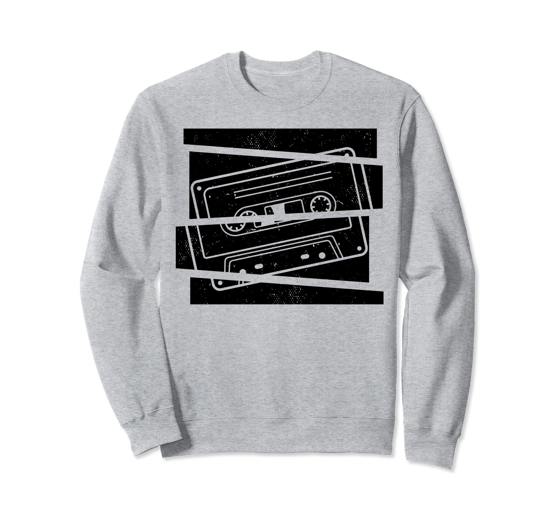 Mixtape Cassette Tape Oldschool Sweatshirt - Minimalist Print for Adults - T-Shirt, Sweatshirt, Hoodie