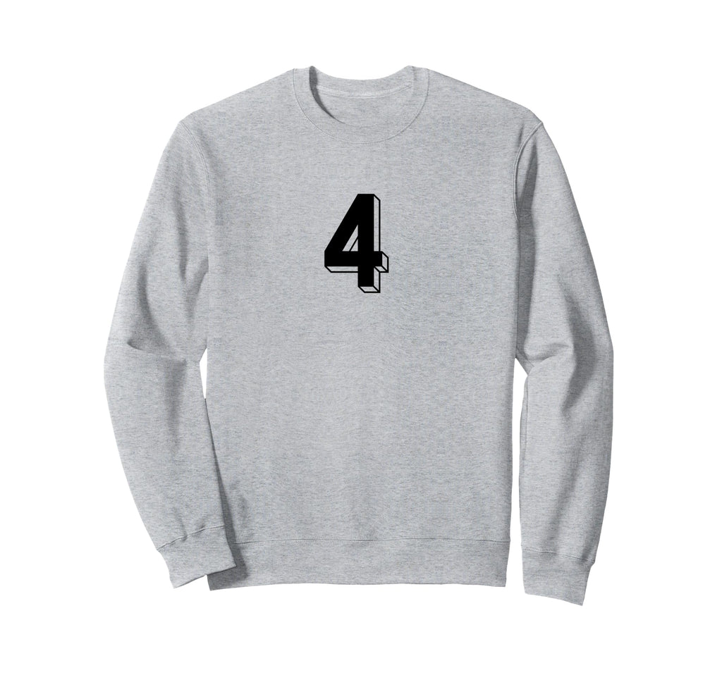 Number 4 80S 90S Soccer Team Sweatshirt - Casual Everyday Wear for Adults - T-Shirt, Sweatshirt, Hoodie