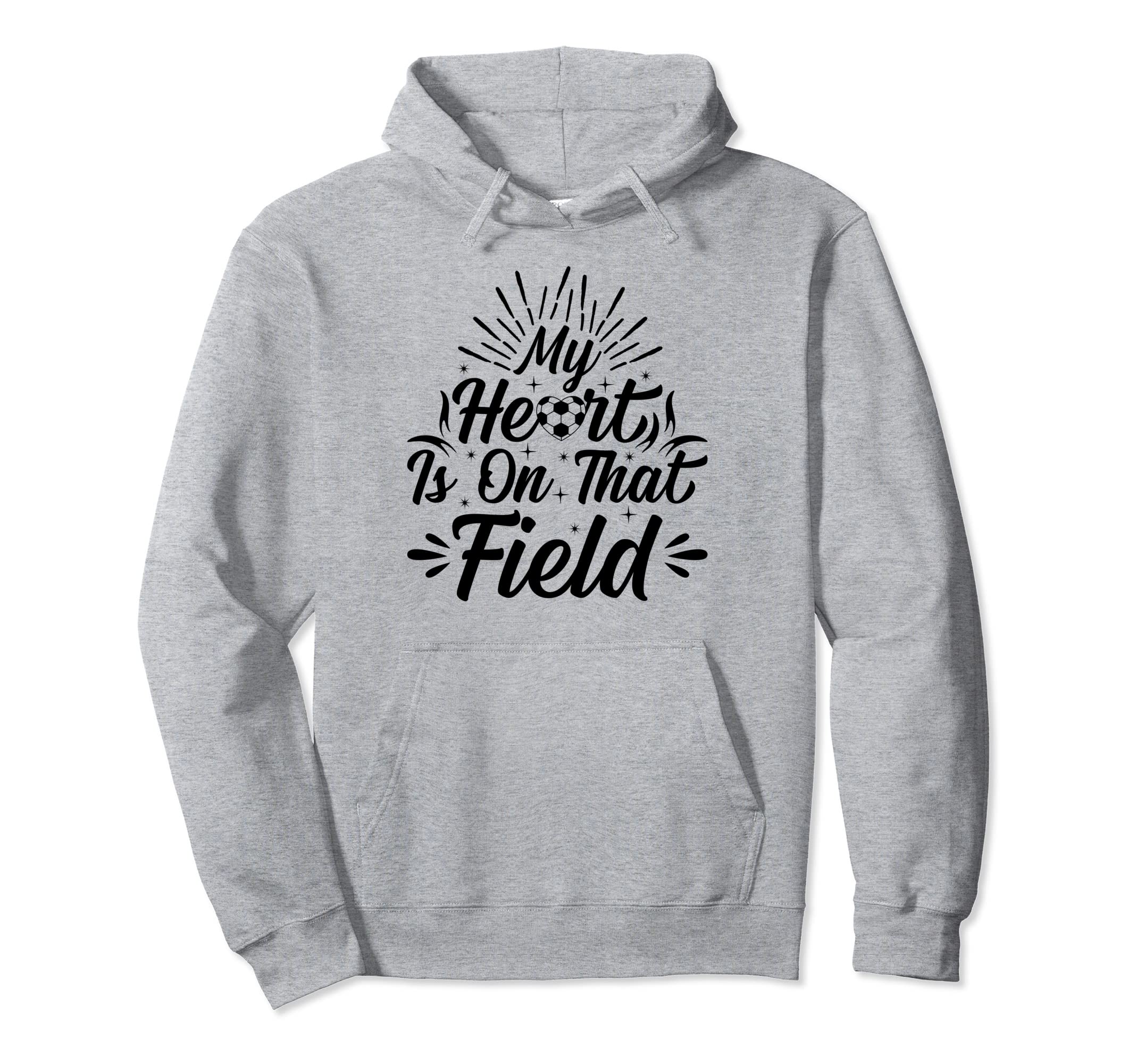 My Heart Is That Field Soccer Hoodie - Minimalist Print Unisex - T-Shirt, Sweatshirt, Hoodie