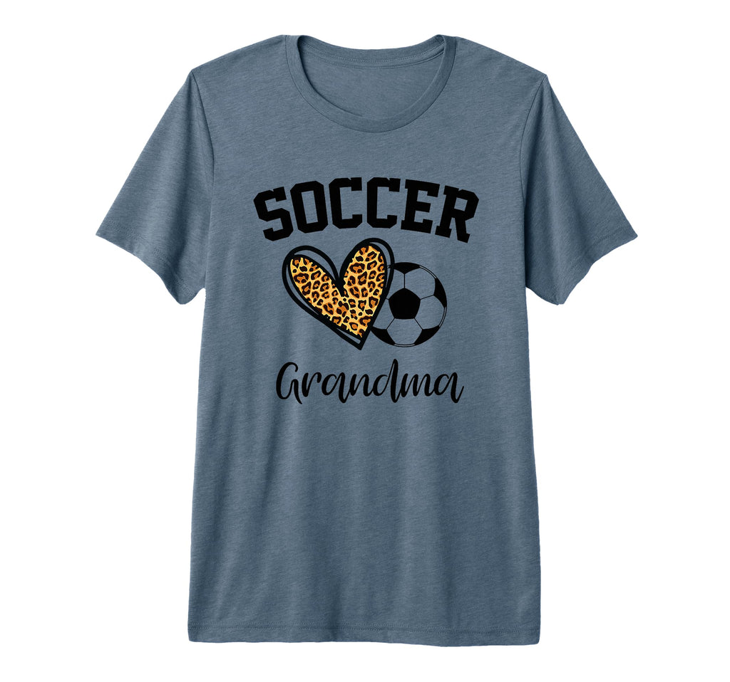 Soccer Grandma Leopard Heart Funny T-Shirt - Fun Novelty Design Unisex - T-Shirt, Sweatshirt, Hoodie