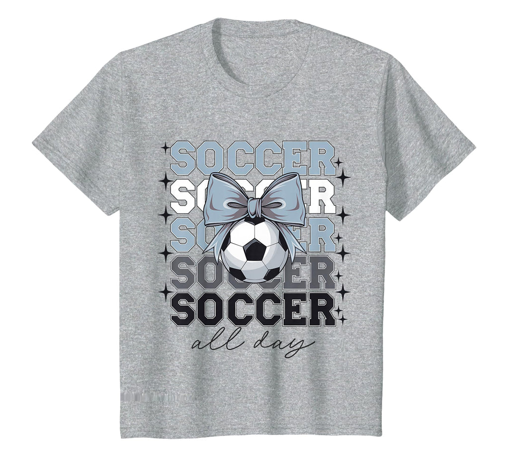 Groovy Soccer Coquette Bow Soccer All T-Shirt - Novelty Apparel Men Women - T-Shirt, Sweatshirt, Hoodie