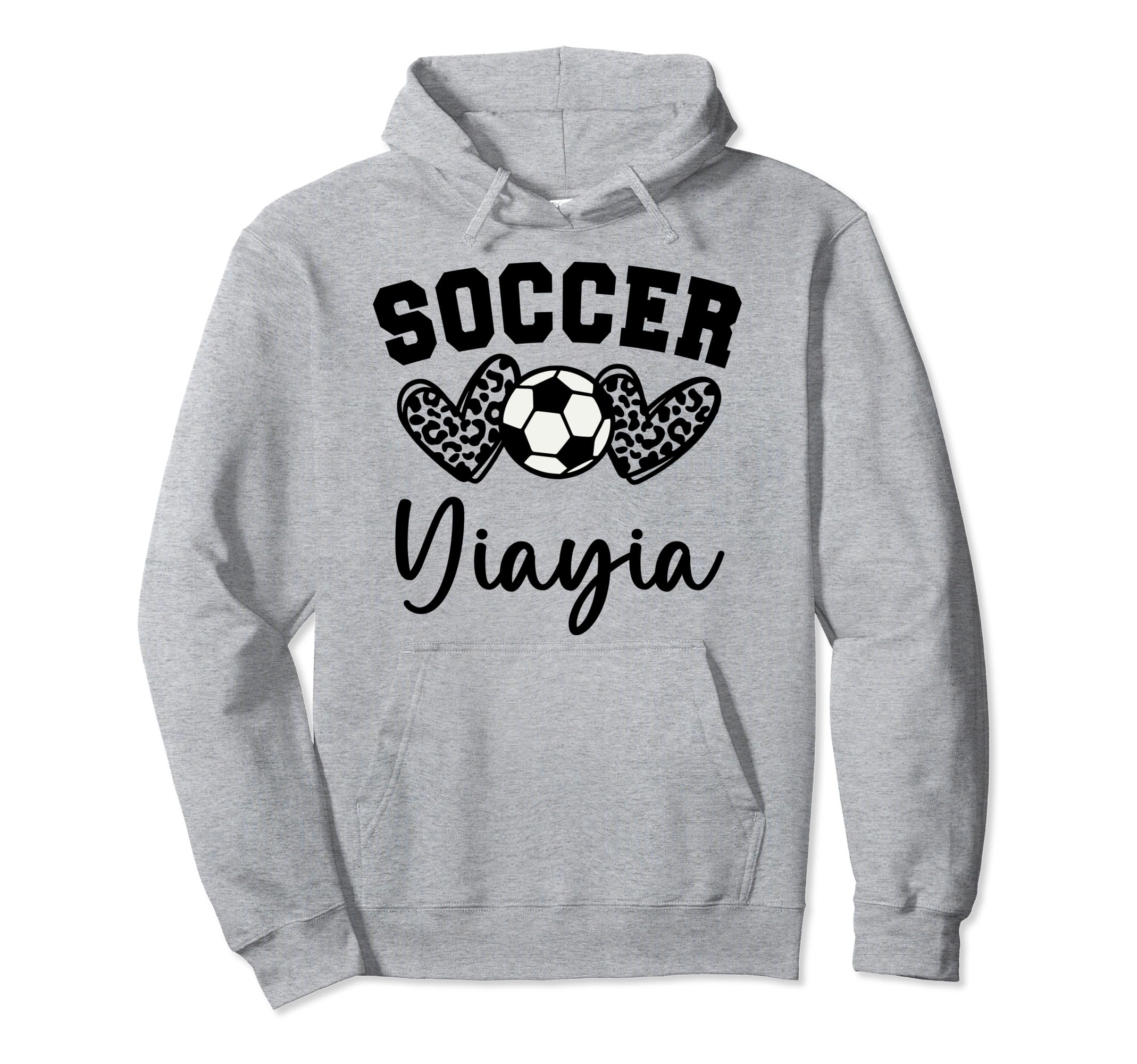 Soccer Yiayia Matching Family Soccer Hoodie - Fun Novelty Design for Adults - T-Shirt, Sweatshirt, Hoodie