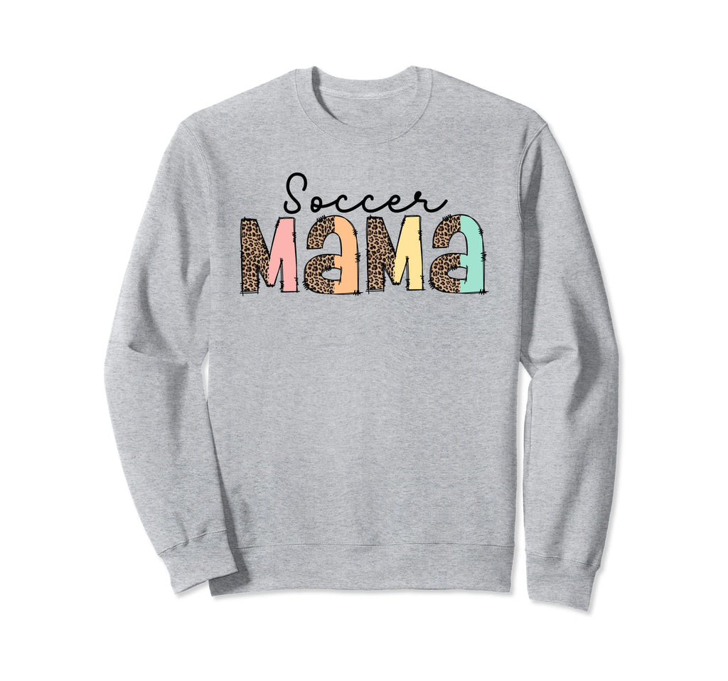 Proud Soccer Mama Mom Leopard Cheer Sweatshirt - Graphic Print Men Women - T-Shirt, Sweatshirt, Hoodie