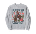 Pucker Up Cowboy Groovy Howdy Sweatshirt - Custom Art Print for Adults - T-Shirt, Sweatshirt, Hoodie