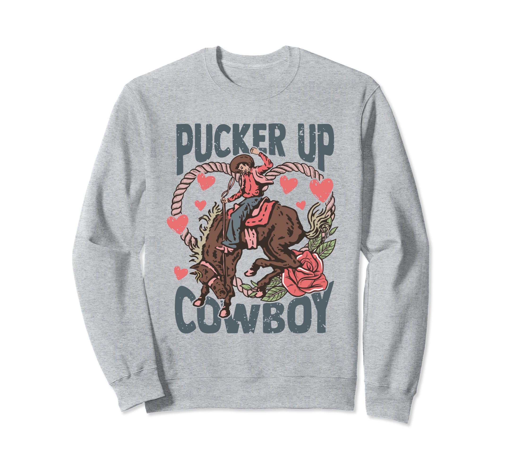 Pucker Up Cowboy Groovy Howdy Sweatshirt - Custom Art Print for Adults - T-Shirt, Sweatshirt, Hoodie