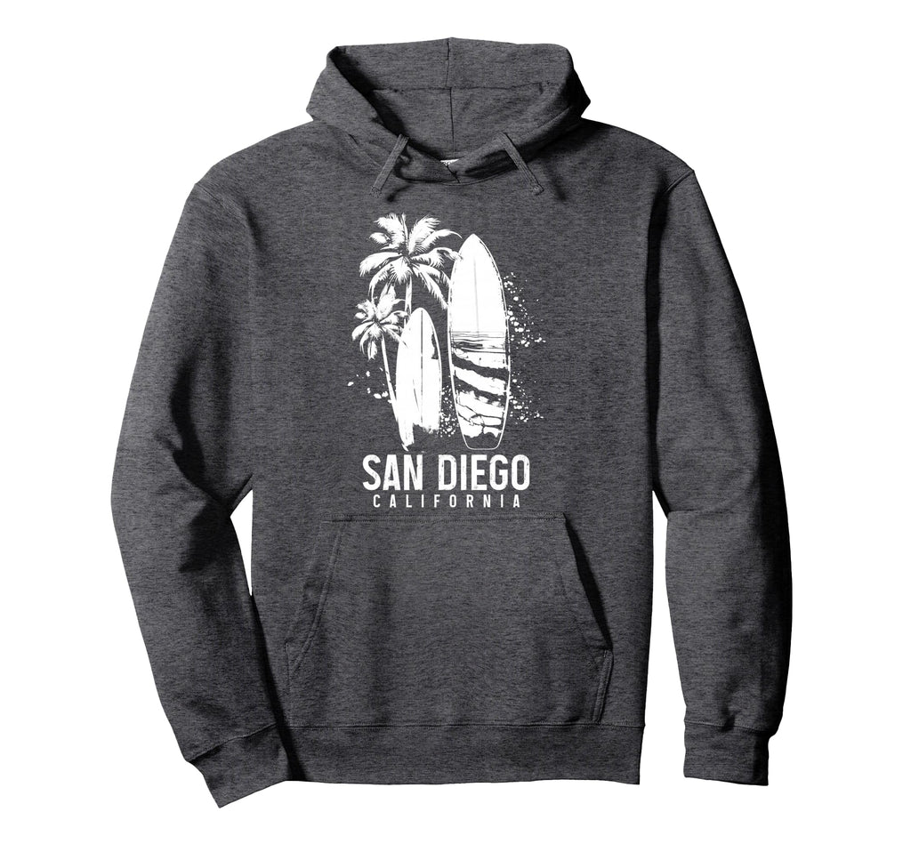 San Diego California Surf Surfing Surfer Hoodie - Custom Art Print Unisex - T-Shirt, Sweatshirt, Hoodie