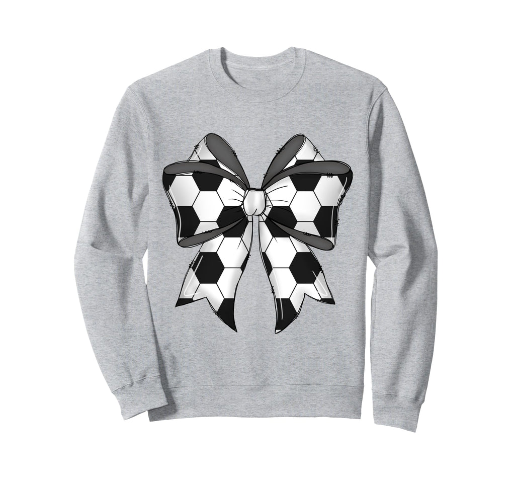 Coquette Bow Funny Soccer Ball Mom Life Sweatshirt - Graphic Print Unisex - T-Shirt, Sweatshirt, Hoodie