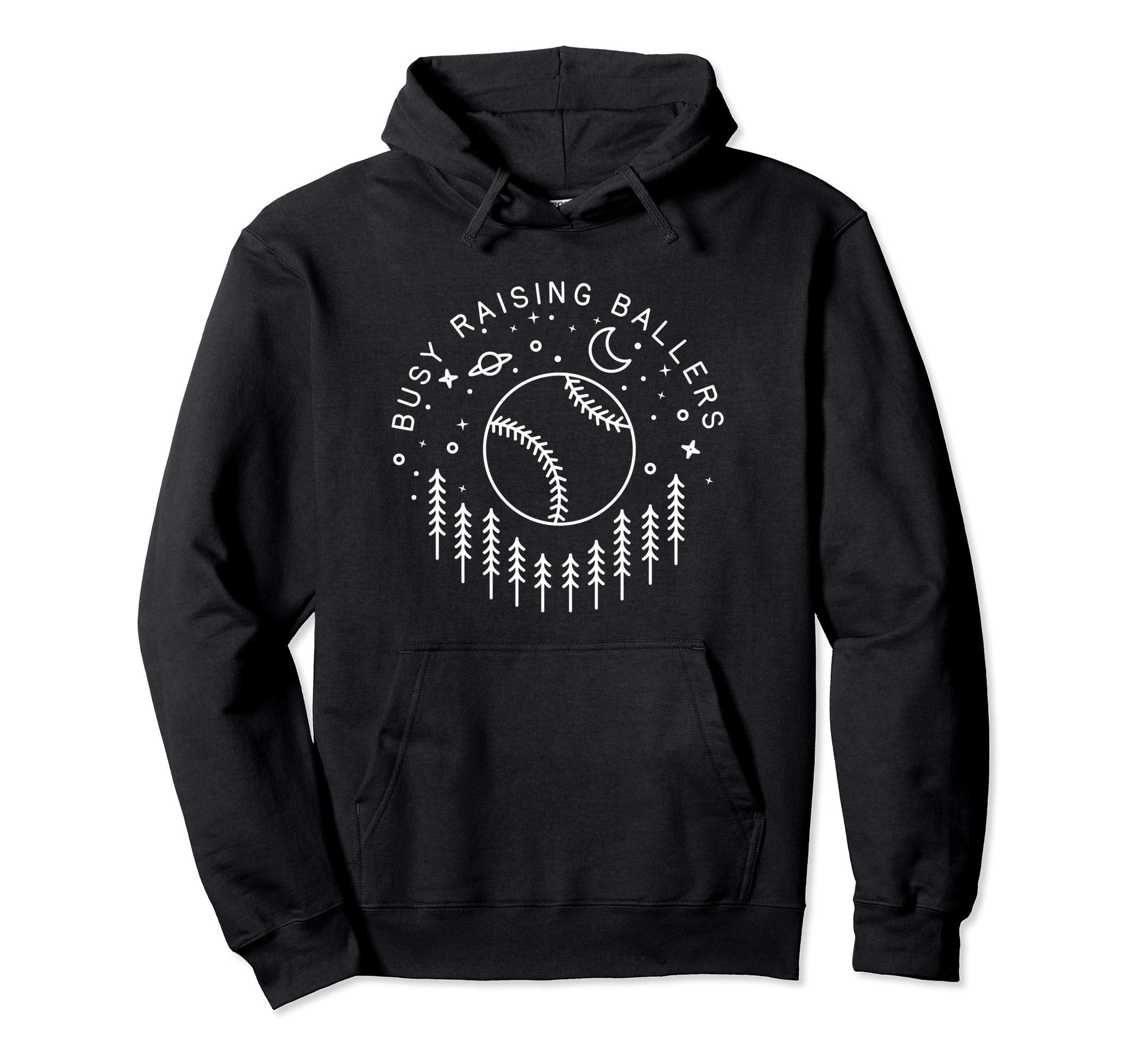 Baseball Busy Raising Ballers Line Hoodie - Aesthetic Graphic Men Women - T-Shirt, Sweatshirt, Hoodie