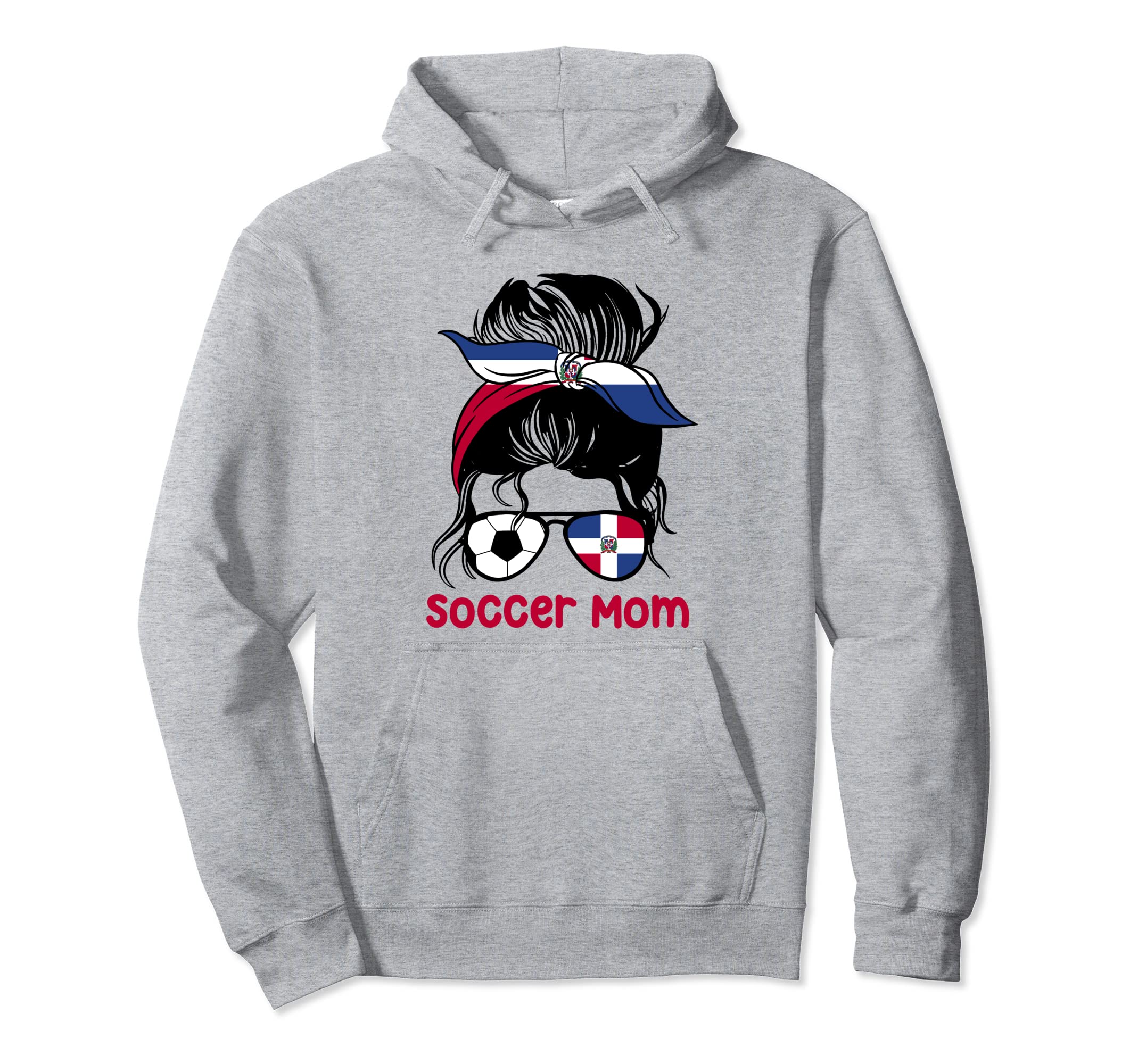 Soccer Mom Dominican Messy Bun Hoodie - Casual Everyday Wear Men Women - T-Shirt, Sweatshirt, Hoodie