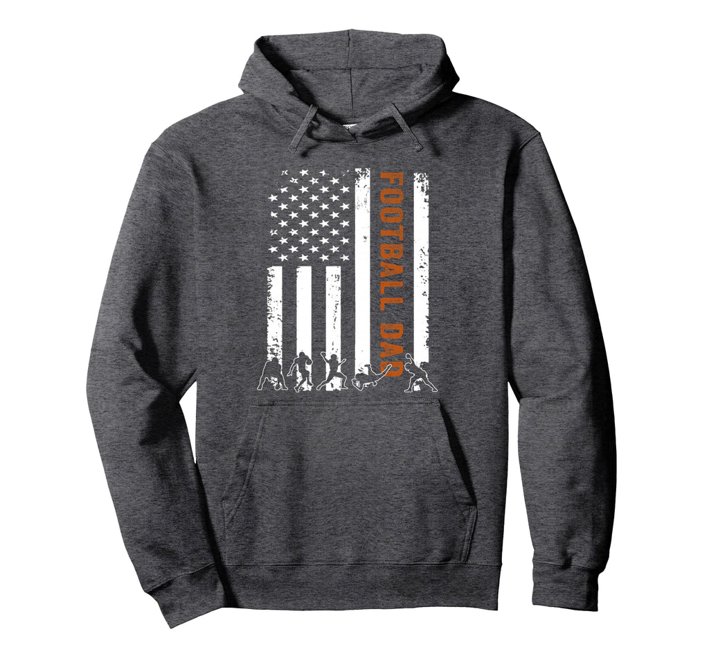 Football Dad Flag Usa Gift Football Dad Hoodie - Minimalist Print Unisex - T-Shirt, Sweatshirt, Hoodie