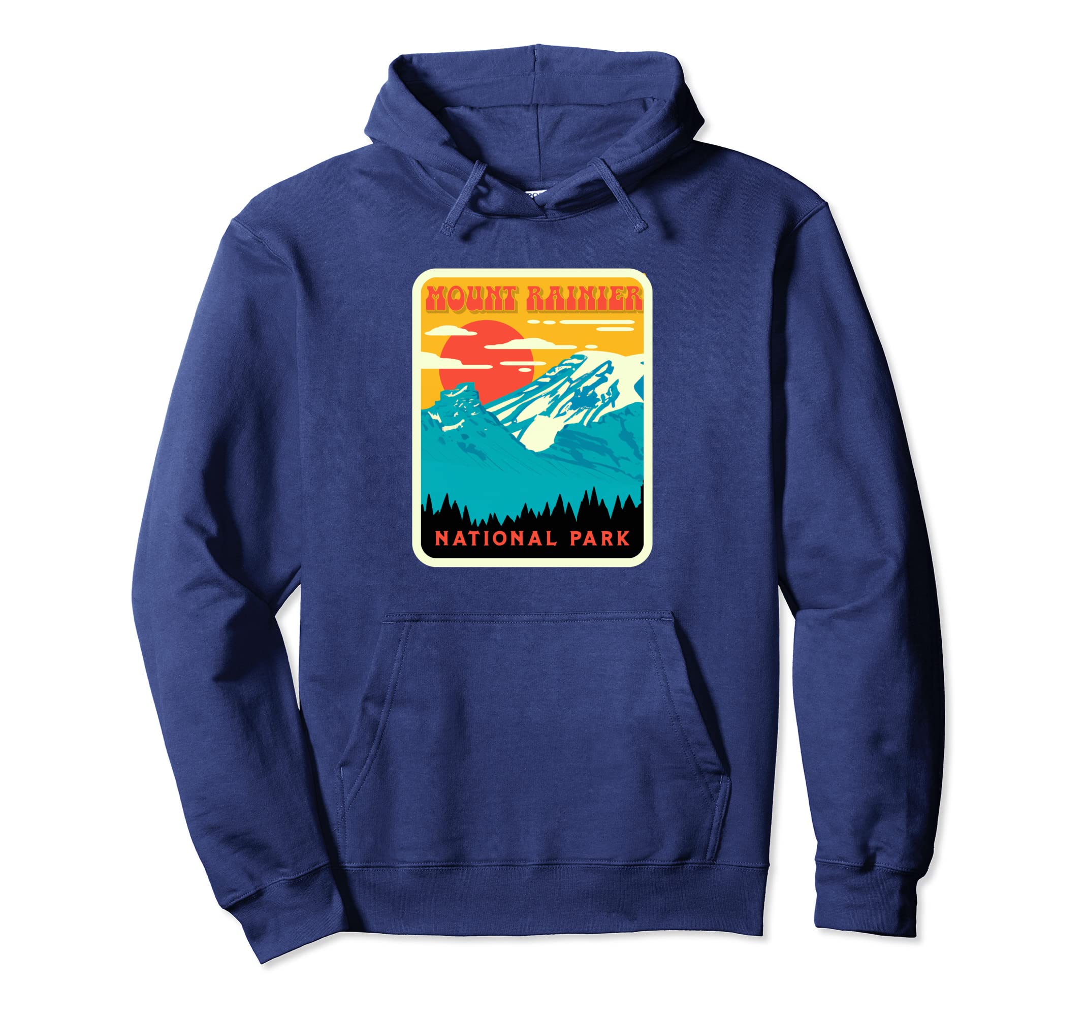 Mount Rainier Wpa National Parks Hoodie - Trendy Graphic Men Women - T-Shirt, Sweatshirt, Hoodie